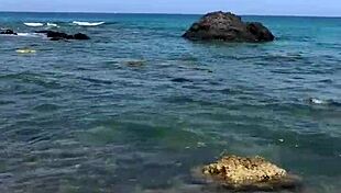 Anna polina has interracial public sex on beach with shaved pussy