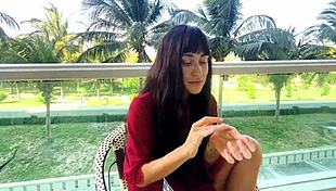 Beautiful Brunette Girl Reveals Makeup Secrets for Flawless Face