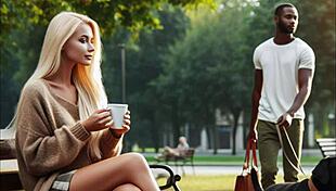 Cheating white wife meets black man at park for bbc audio story