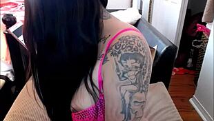 in this homemade webcam scene, the shemale beauty with curvy body gets her ass plugged with toys