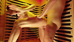 Making Intense Public Sauna Squirting With Multiple Creampies