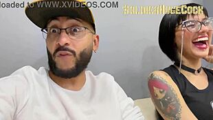 Beautiful tattooed girl begins her acting career with a deepthroat scene