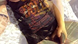 Muscular Gay Metalhead Bodybuilder Strokes His Big Cock in Detailed Solo Session