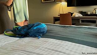 Hot stepmom and son sharing a bed in hotel?