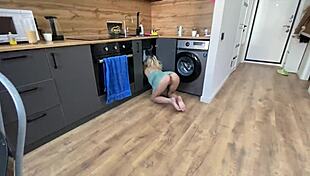 Plumber fixes housewife's pipes with intense action 😏