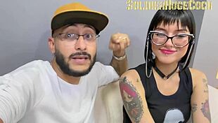 Beautiful tattooed girl begins her acting career with a deepthroat scene