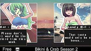 Bikini & Crab Season 2 Striptease With Clothes Ripped In Anime Game