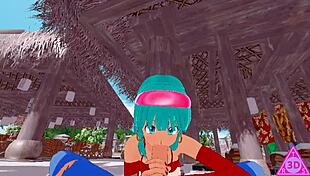 Koikatsu Bra C18 Dragon Ball Blowjob Handjob Cumshot