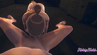 Sasha performs blowjob and creampie in alley.