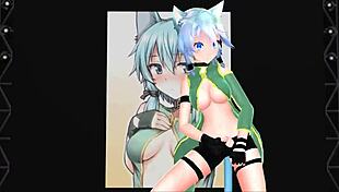 Sinon From Sword Art Online In MMD