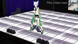 Sinon From Sword Art Online In MMD