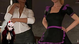 Kate 8 maid cosplay in public upskirt game