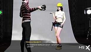 Girlfriend HELPS with MAN in 3D Hentai Game!