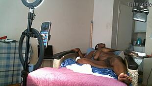 solo african american milf strips naked and plays with her saggy tits and big boobs