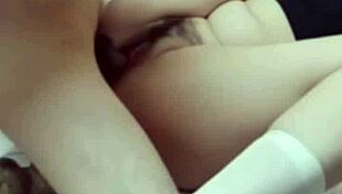 Asian couple tries various positions with monster cock.