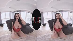 Virtual taboo with big boobs brunette in a shaved pussy rendezvous