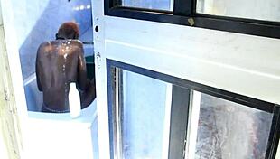 fat ebony stepbrother pounds bbw in bathroom doggystyle