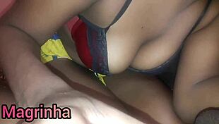 Black stud fucks skinny babe to orgasm!