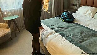 Hot stepmom and son sharing a bed in hotel?