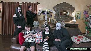 the addams family dives into a wild orgy with monster cocks