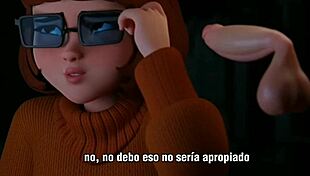 I can't believe I'm watching Velma from Scooby Doo in this 3D cartoon adventure, it's so fun and exciting