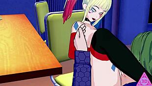 Harley Quinn Hentai Blowjob with Big Tits