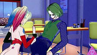 Harley Quinn Hentai Blowjob with Big Tits