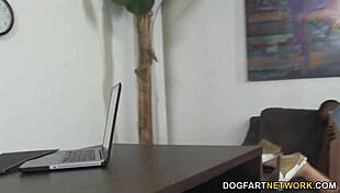 Does molly rae fuck that big black cock while humiliating her old husband?