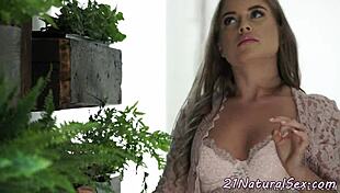 Gorgeous European model rides cock intensely before explosive cumshot