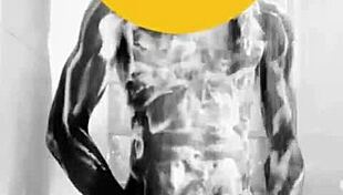 A black Jamaican man pleasuring himself