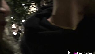 Blonde vanesa 50 inserts plug in street and bangs young black hookup