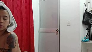 Franc the STEPBROTHER MASTURBATES while WATCHING his STEPSISTER Vayolet in LATINA ASS ACTION