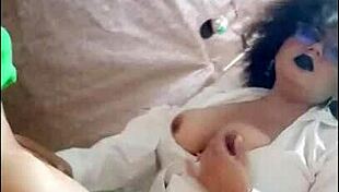 Old woman gripped by legs for intense vaginal sex. Ebony babe takes deep, tight pounding in dirty scene.