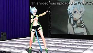 Sinon From Sword Art Online In MMD