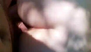 blonde in outdoor doggystyle with cumshot