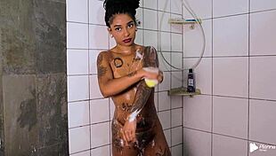 Ariella Ferraz Masturbates in Bath with Lipstick and Lingerie