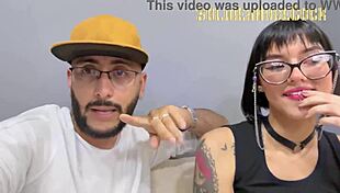 Beautiful tattooed girl begins her acting career with a deepthroat scene