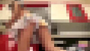 Petite teen lifts skirt to flash new panties.