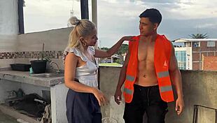 does the builder fuck the boss's wife on the deck?