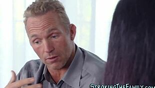 Stepmom Watches Teen Getting Banged Hard While Sucking Another Guy