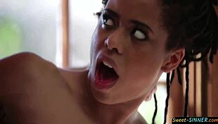 Ebony babe enjoys a fantasy bath scene in full movie