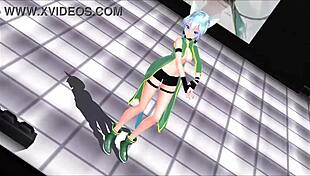 Sinon From Sword Art Online In MMD