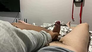 My wife’s hot scene with another man, I watch and cum