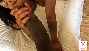 I was sucking dredd's monster ebony cock deepthroat style