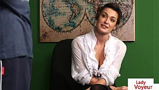 Stockinged british teacher spies on sub in classroom