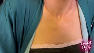 helping my blonde stepmom slip into sexy lingerie