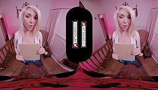 Spider Gwen Cosplay Parody in VR with POV Riding Scenes