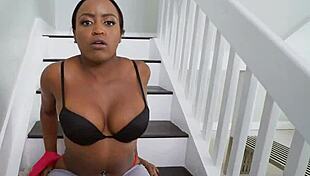 i can't resist my sexy black maid's big tits and ass