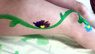 Want to see body painting with anal toys?