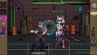 Magical schoolgirl fucks monster cock in hentai game part 3